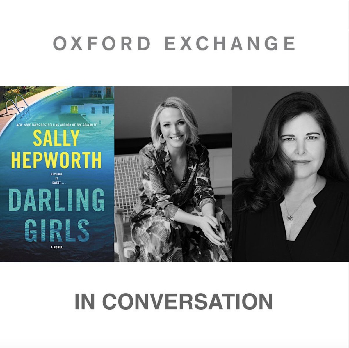 Wishing @sallyhepworth the happiest of pub days for DARLING GIRLS!! We'll be in conversation at @oxfordexchange on May 2nd at 6:30pm. Can’t wait to see her and chat about the new book (and all things bookish.) Hope you'll join us for a fun evening! Tix: tinyurl.com/5n7j26zz