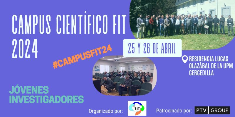👏 Se acerca el V CAMPUS CIENTÍFICO DEL FORO DE INGENIERÍA DEL TRANSPORTE #CampusFIT24

👨‍🎓 👩‍🎓 21 jóvenes investigadores presentarán sus trabajos en esta edición.

¡Nos vemos los días 25 y 26 de abril!