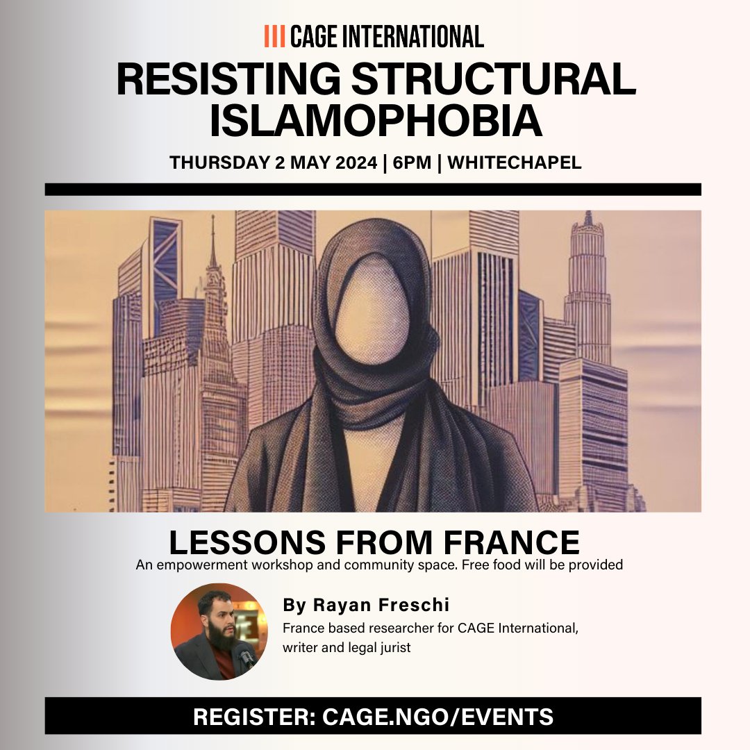 Islamophobia is a global phenomenon. It has long been entrenched in the British legal, political and media landscape and has been exacerbated since Israel’s genocidal assault on Gaza. This story is similar across Western nations. Join us on 2 May where we will be holding a