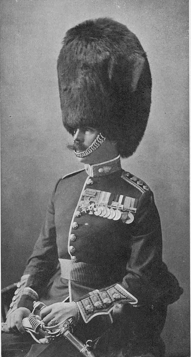 Magnificent Picture of Colonel Francis Lloyd on his promotion to Commander of the 1st Grenadier Guards 1903. Lloyd was commissioned as a sub-lieutenant into the 33rd (or The Duke of Wellington's) Regiment in 1874. He transferred to his father's regiment, 1/