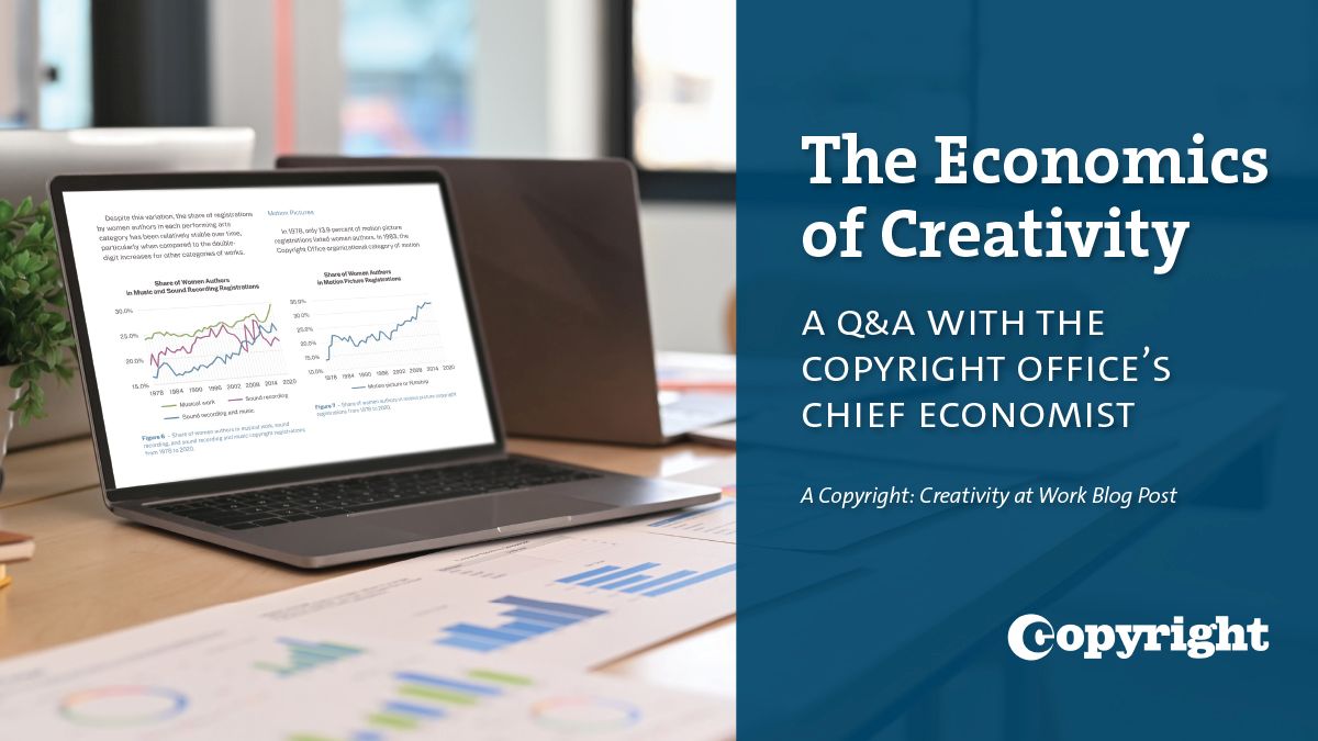 In our latest blog post, Dr. Brent Lutes, the Office’s first chief economist, discusses the intersection of economics and copyright as well as some forthcoming economic research reports the Office of the Chief Economist is producing. Learn more: blogs.loc.gov/copyright/2024…