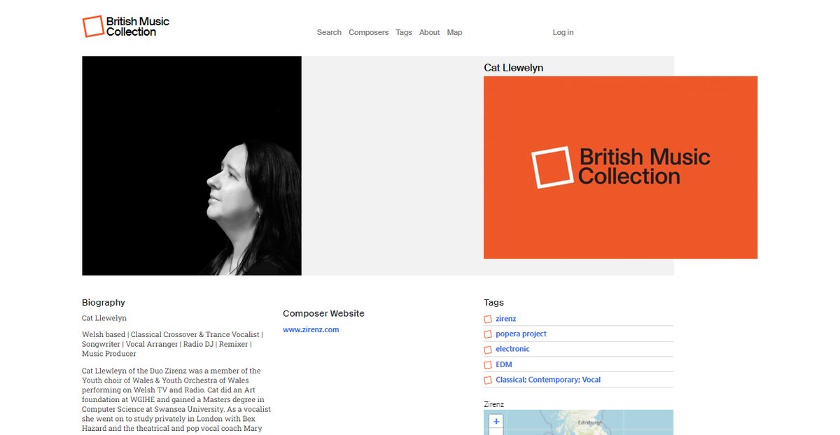 Cool! Cat Llewelyn of <a href="/zirenz/">zirenz</a> is now officially added to the British Music Collection britishmusiccollection.org.uk/node/68761 #composer #lyricist #Welsh #British #music #pop #opera #edm #trance #electronicmusic <a href="/Afterworldlabel/">Afterworldrecordings</a> <a href="/bucksmusicgroup/">Bucks Music Group</a> <a href="/rlloydpr/">Robert Lloyd</a>
<a href="/BBCRadioCymru2/">BBC Radio Cymru 2</a> <a href="/soundandmusic/">Sound and Music</a>