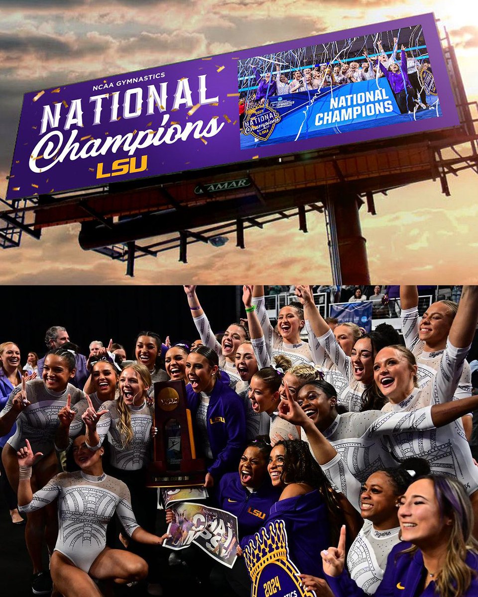 📍 Baton Rouge, LA Home of the national champions 👑 (via @LSUgym)