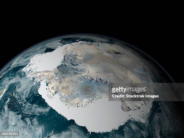 No matter how hard you try, you will never find a real picture of Antarctica taken from the 'space'