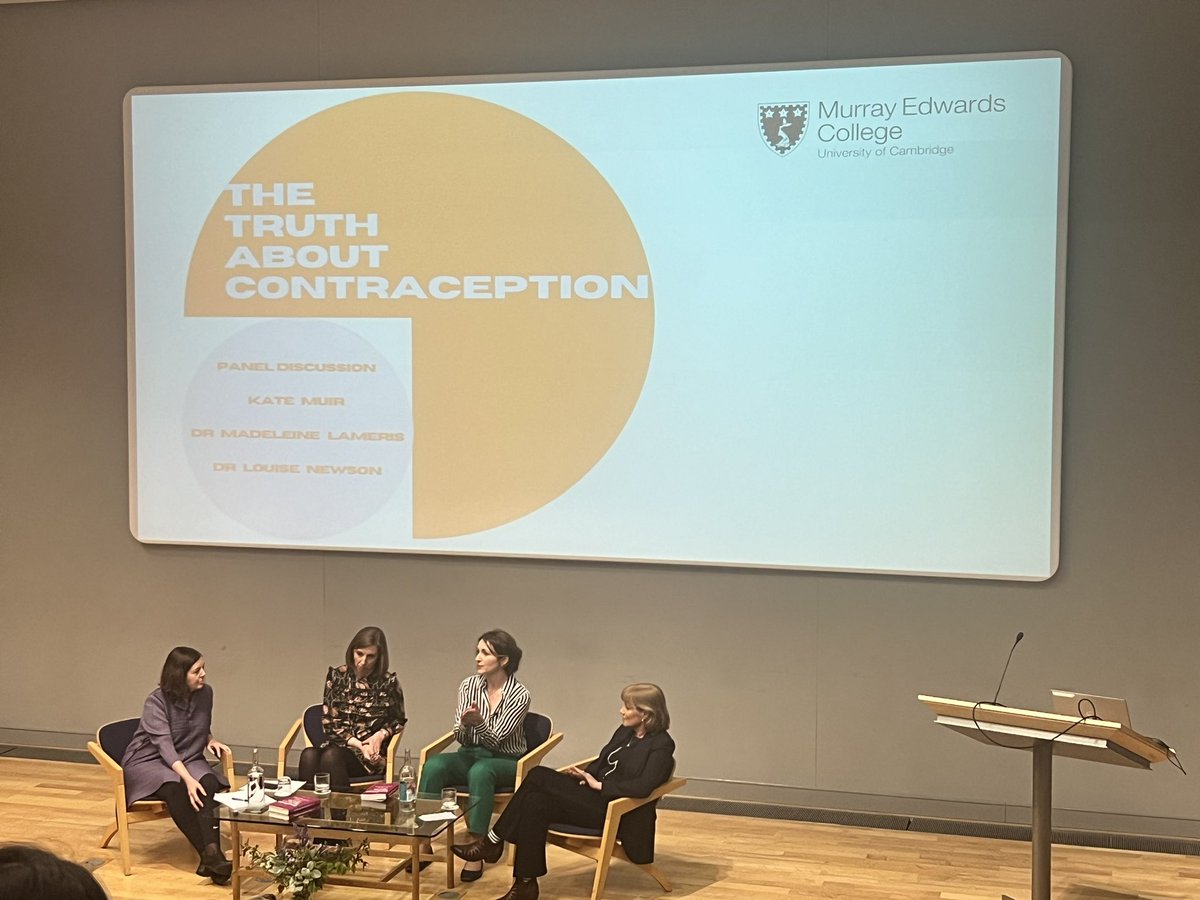 Our contraception event finishes with analysis by an expert panel including Murray Edwards medical Fellow Dr Madeleine Lameris and @drlouisenewson, chaired by our President @dorotheabyrne.