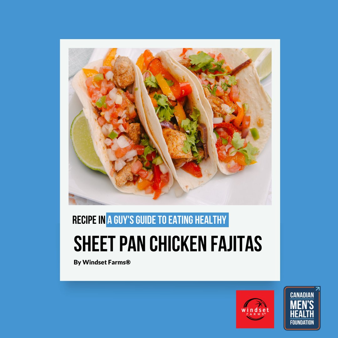 Need an easy dinner recipe for tonight? Check out @WindsetFarms's chicken fajitas! It's simple, tasty, and clean-up is a breeze. Download A Guy's Guide to Eating Healthy, sponsored by Windset Farms®, for this recipe plus more: dcm.tips/3nDXvb2 #MensHealth