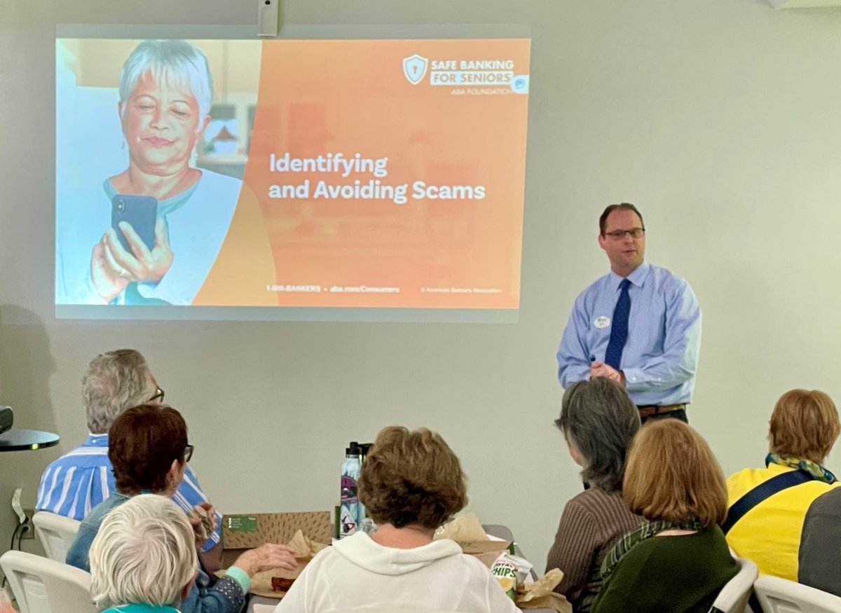 The C&F Bank team gave a presentation on fraud awareness and prevention tips at the Brandermill Community Association. 🔍If you are interested in improving your fraud prevention efforts, contact us  for your next event. #FraudPrevention #CommunitySafety. ow.ly/rAys50Rmszc