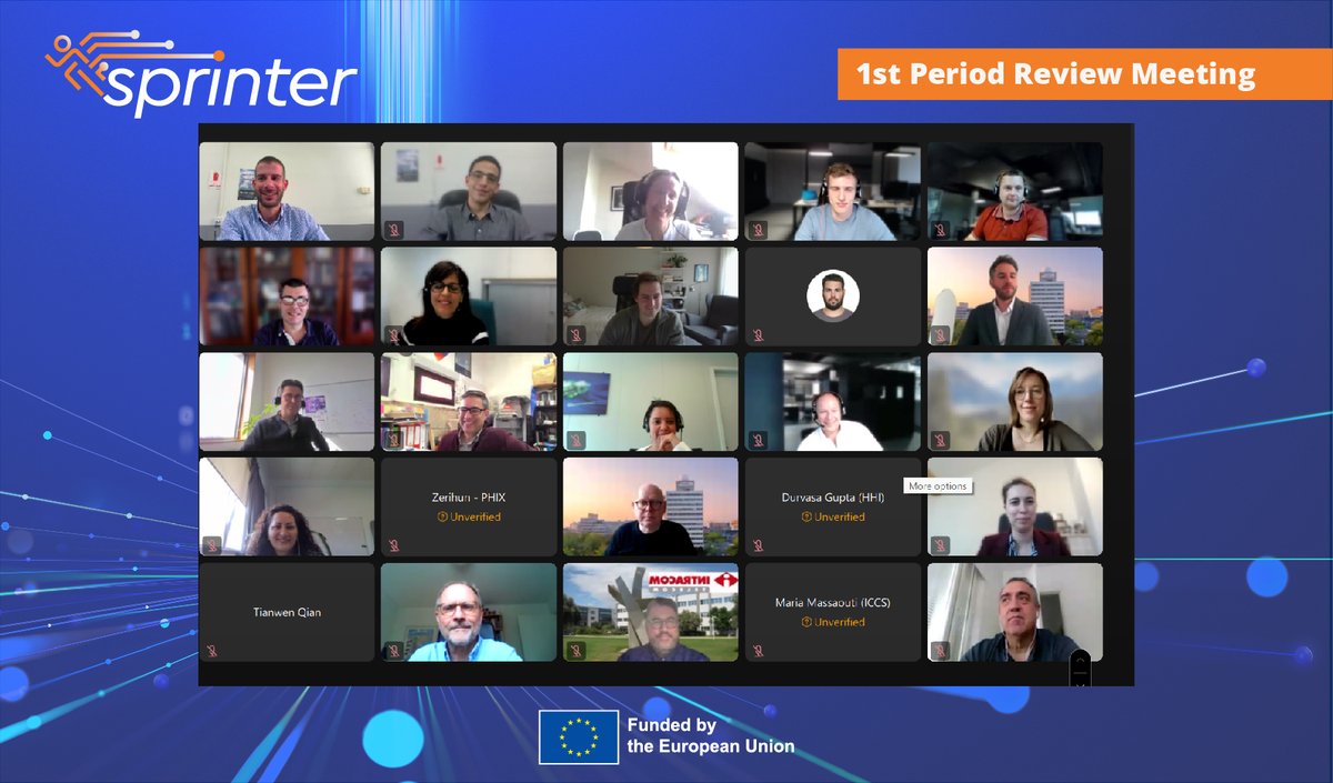 🆕Excited to share the successful completion of SPRINTER Project's 1st period review! Partners gathered online to evaluate progress and foster collaborative solutions. Grateful for our dedicated team driving innovation. Stay tuned for updates! 

#PhotonicsEU #Photonics #research