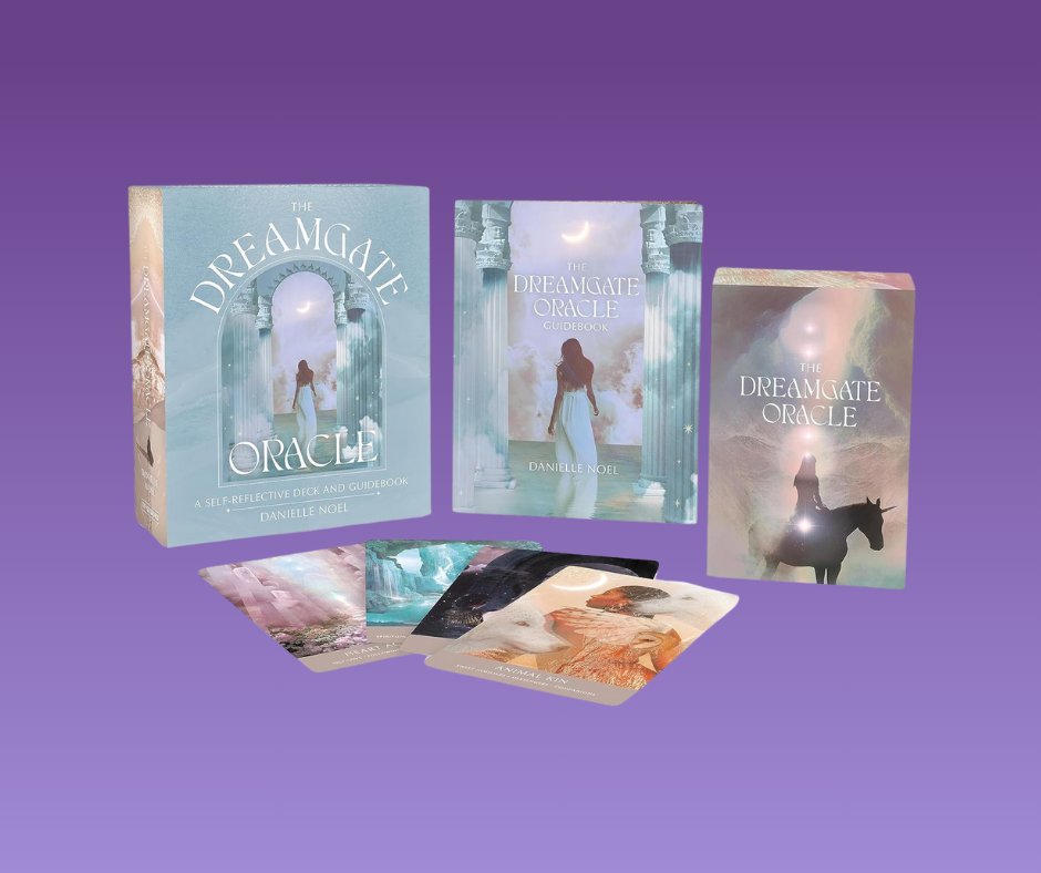 Happy pub day to THE DREAMGATE ORACLE by Danielle Noel! Discover the uncharted expanses of your dreaming mind in this stunning deck and oracle set, featuring symbols, self-care rituals, energetic insights, and lush imagery: tinyurl.com/3my6r396