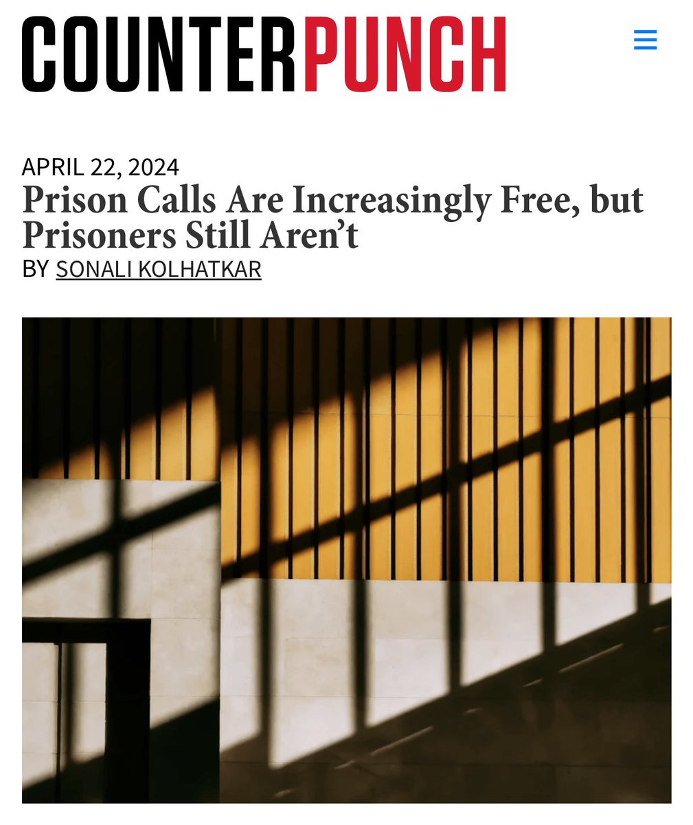 “More than 4,100 corporations extract money from imprisoned people and their loved ones, exploiting a community held hostage by the prison industrial complex.” counterpunch.org/2024/04/22/pri…
