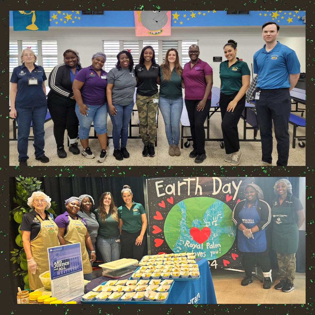 Collaborative Earth Day celebration at Royal Palm Elementary with The Education Fund and UF/IFAS. Activities included nutrition education lessons, Food Forest lessons and harvest bags, and a Florida Crunch activity in the cafeteria. Thank you to all that participated.