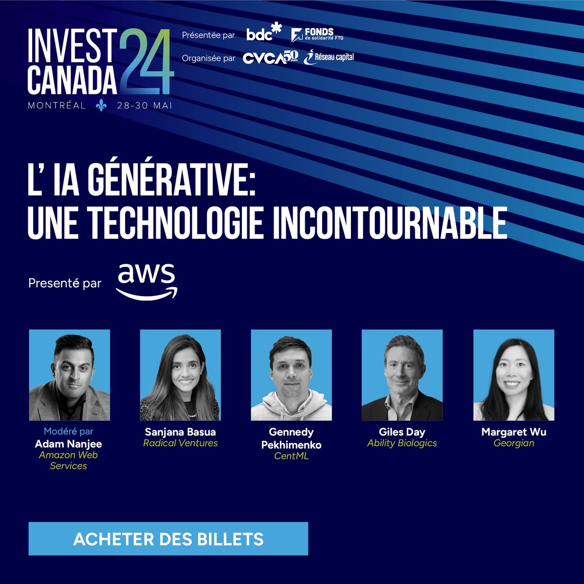 Réseau Capital (@reseaucapital) on Twitter photo L’ IA générative : une technologie incontournable, panel de discussion présenté par <a href="/AWS/">Amazon Web Services</a> à #IC24! Explorez l'impact révolutionnaire de l’ #IAGénérative avec des innovateurs et des investisseurs de premier plan! Inscrivez-vous dès aujourd'hui : conference.cvca.ca/fr/register/ L’ IA générative : une technologie incontournable, panel de discussion présenté par <a href="/AWS/">Amazon Web Services</a> à #IC24! Explorez l'impact révolutionnaire de l’ #IAGénérative avec des innovateurs et des investisseurs de premier plan! Inscrivez-vous dès aujourd'hui : conference.cvca.ca/fr/register/