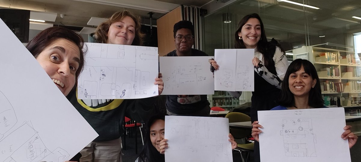 There we go, my first lecture (and not on statistics) delivered to a great bunch at @EnvPsych_UEL. Thanks @HebbaHaddad for the opportunity to discuss the psychology and design of residential environments and draw some cool floorplans.