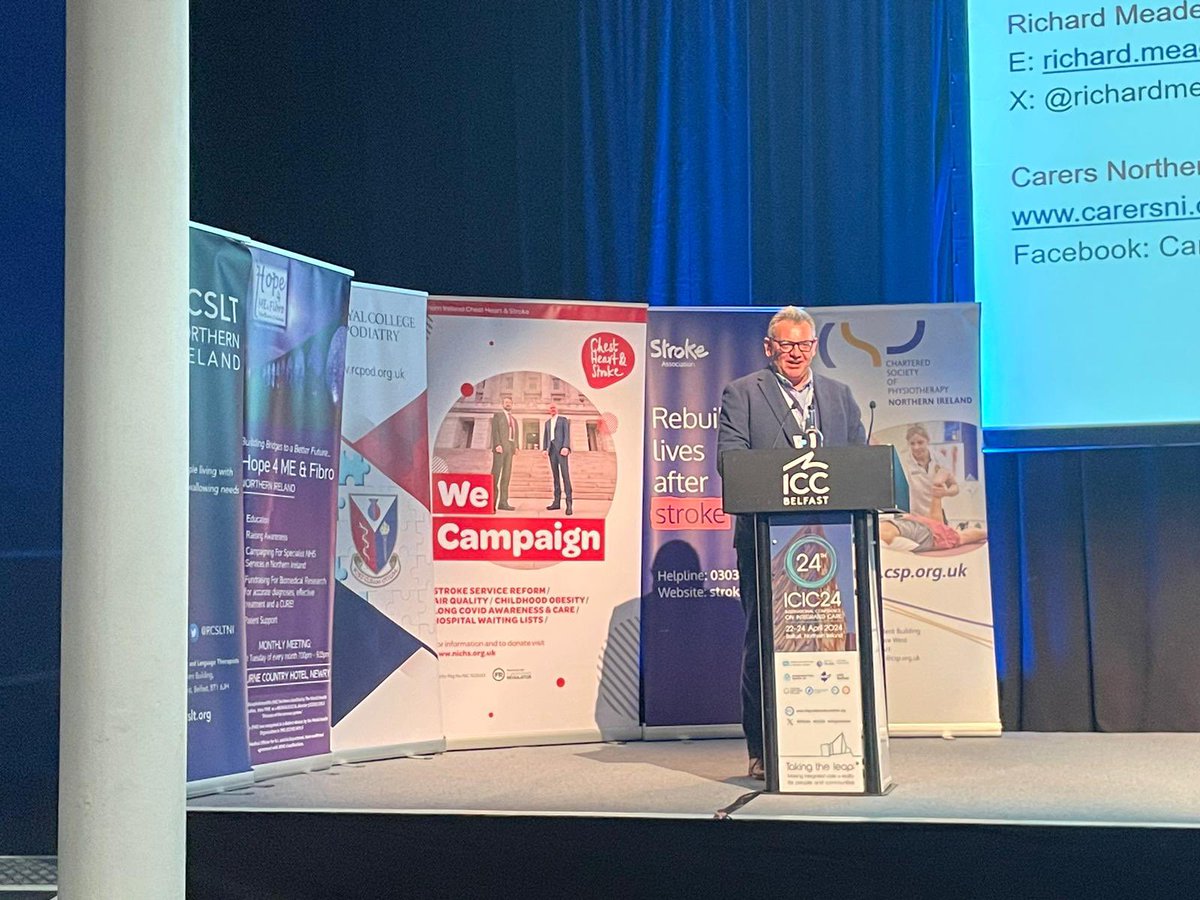 Tom Sullivan explains the powerful coalition between professional bodies and 3rd sector organisations - #CommunityRehabilitationAlliance Great to support Tom and the message around a #RightToRehab at the #ICIC24