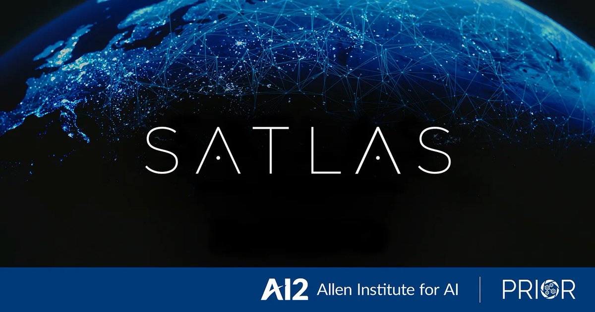 By opening up satellite & aerial imagery analysis, our Satlas team is helping to protect the earth from above🛰️✨ Dive into the latest SATLASPretrain models, with open code and demos: blog.allenai.org/satlaspretrain…
