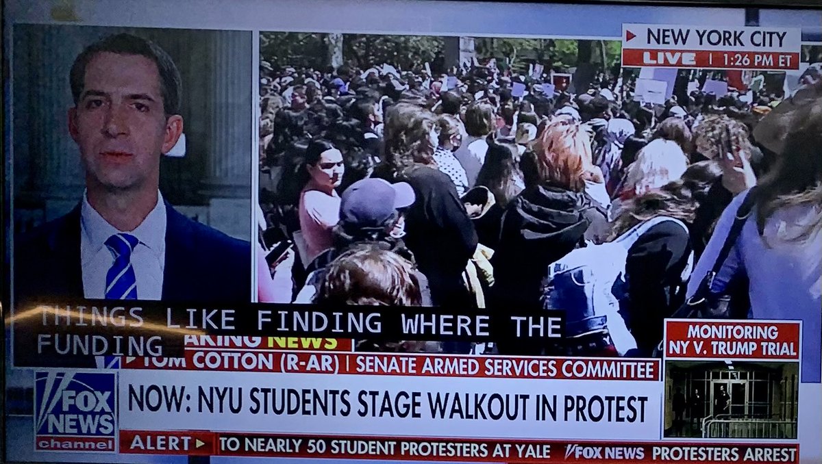 Sen Cotton asks where the money for these demonstrations comes from. He’s asking about outside agitators. But American taxpayers are indirectly paying for a lot of this through Pres Biden’s illegal, $600 billion student loan bailouts.