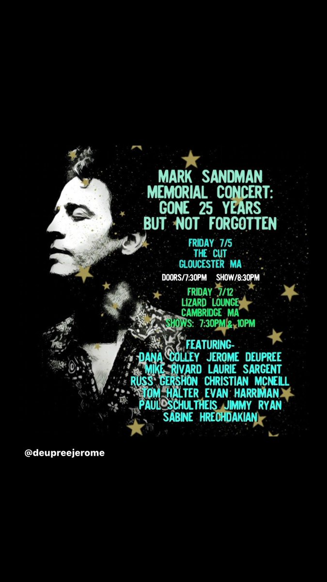 July 3, 2024 marks the 25th anniv of Morphine’s Mark Sandman's death. Orchestra Morphine will play 2 nights of Sandman’s music @TheCut on July 5th & @LizardLoungeCam on July 12th.  Songs from the Morphine & Hypnosonics songbooks played by his friends and bandmates. Tix avail Fri