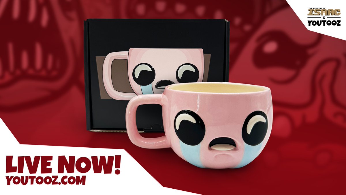The Binding Of Isaac mug is now live! go cry your eyes out in it! youtooz.com/products/the-b…