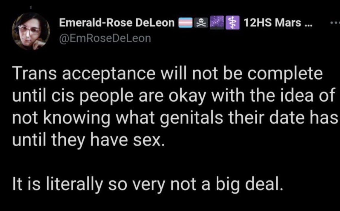 It started with 'Just tolerate our behavior whether or not you agree.' Then it was 'Affirm our behavior as completely right and normal.' Now it's 'Participate in our s*xual fet*sh or you're a bigot.'