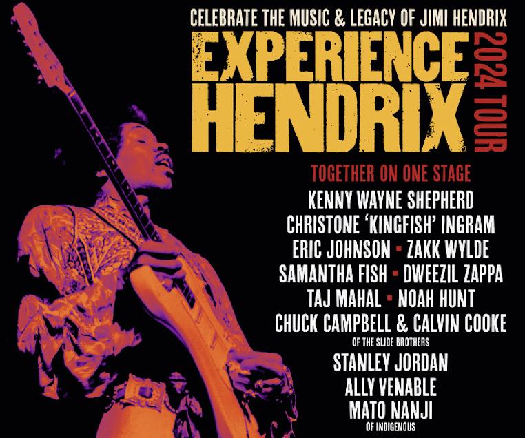 Experience Hendrix Tour Returns with Kenny Wayne Shepherd, Christone ‘Kingfish’ Ingram, Zack Wilde, Samantha Fish, Taj Mahal, Eric Johnson, Dweezil Zappa, and more! Check this out. rockandbluesmuse.com/2024/04/23/202… #experiencehendrix