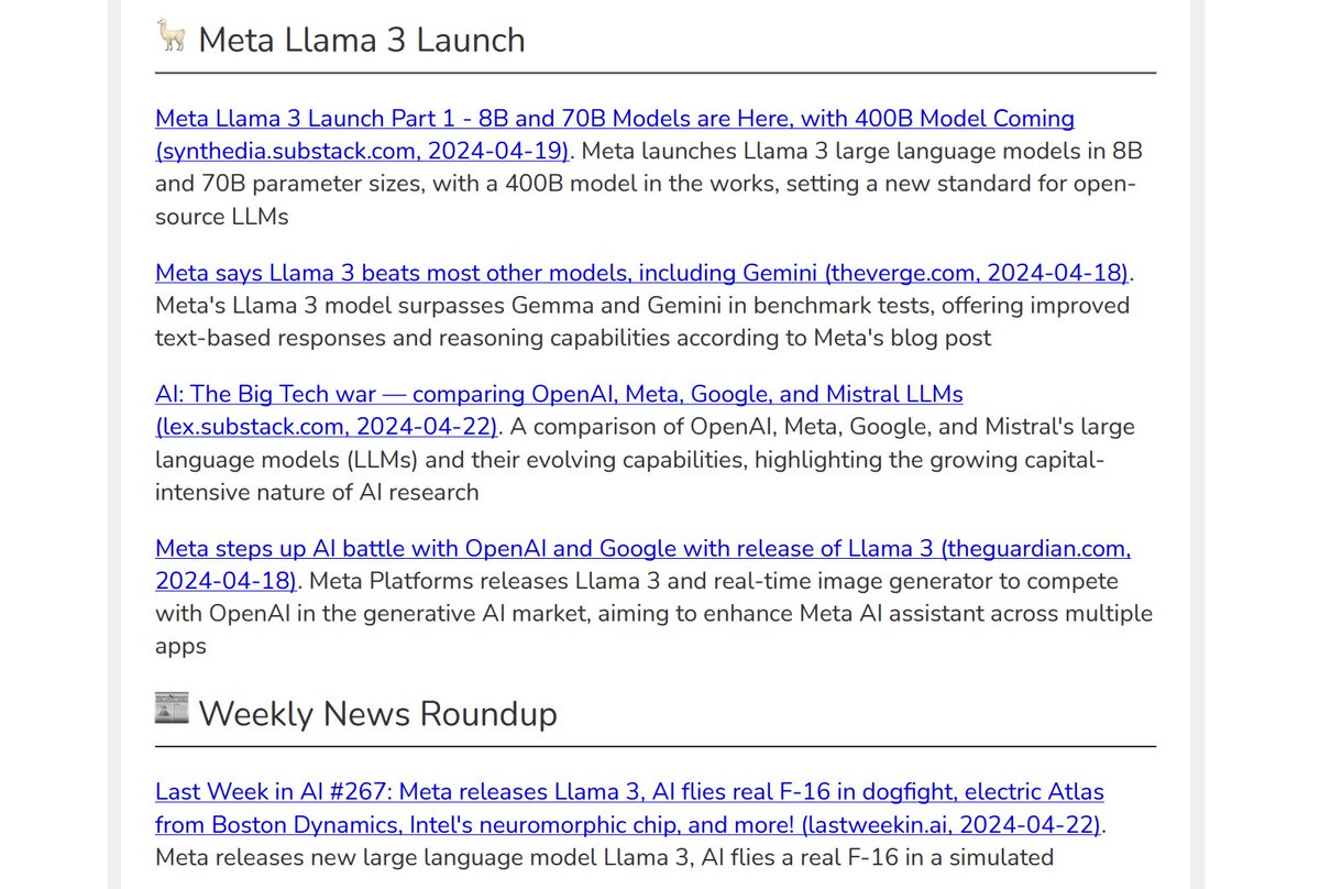Lots of noise around Meta's launch of llama 3 this week. Lots to dig into! More at …ze-assets.nyc3.digitaloceanspaces.com/pdfs/generativ….