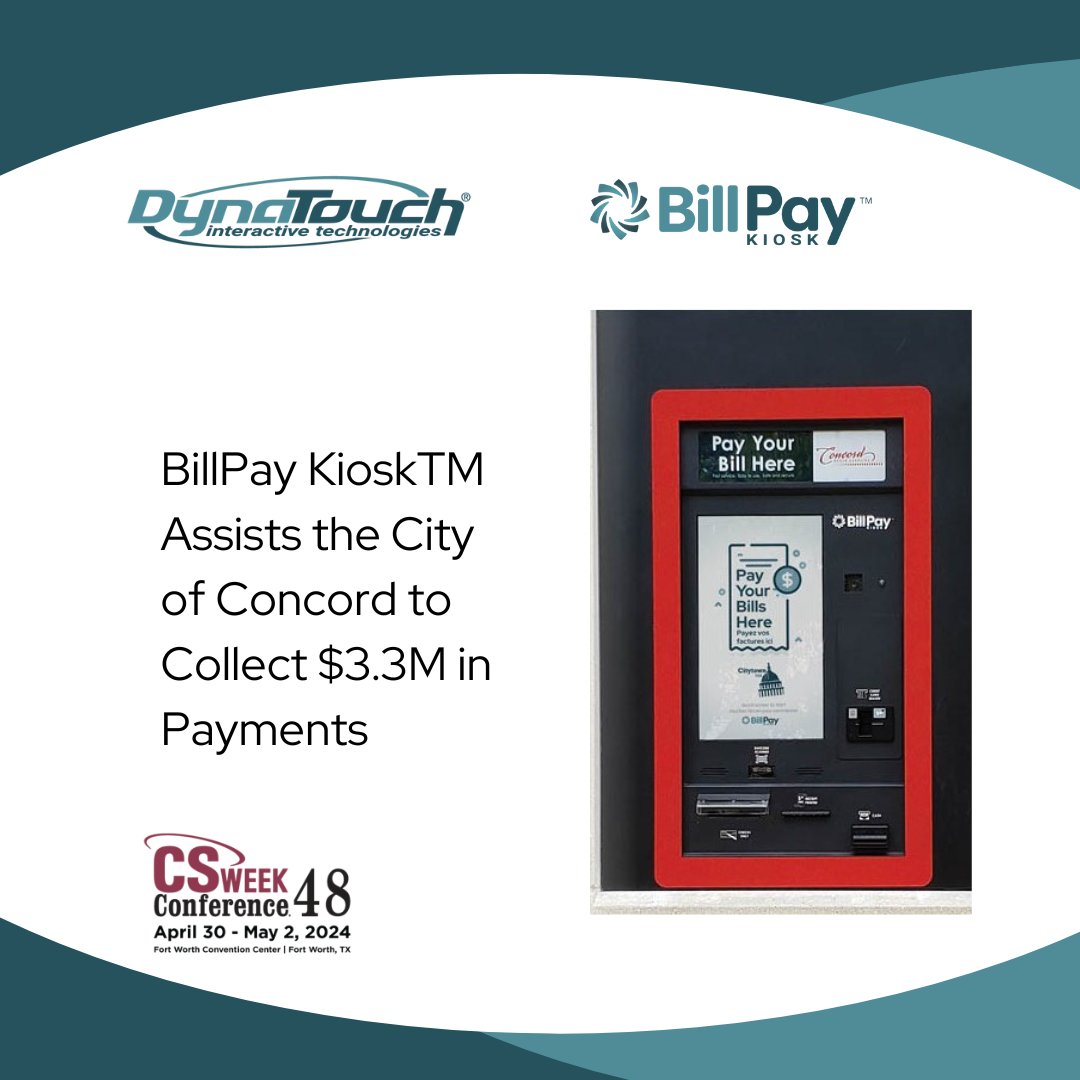Discover how the City of Concord revolutionized its utility bill collection with our BillPay Kiosk, collecting $3.3M in payments. Stop by Booth 701 at CS Week for the full success story and see how our kiosks can transform your utility services. #SuccessStory #BillPaySolutions