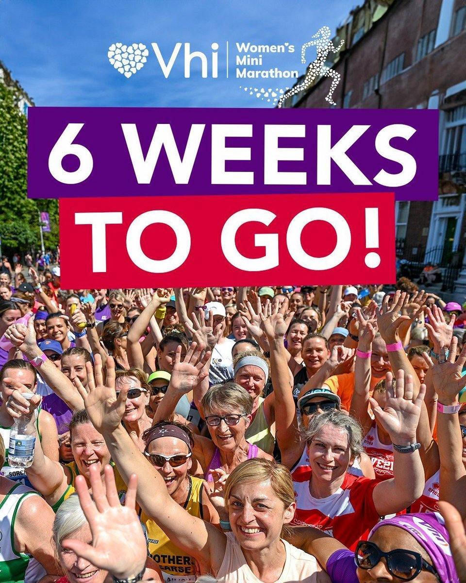 Just under 6 weeks to go until the largest women’s event of its kind in the world.
Join us on Sunday, 2nd June for the @VhiWMM and be part of our #Onein10002024 team.
Sign up now for FREE here buff.ly/3X2h7Cm and we will send you your exclusive One in 1000 shirt and snood