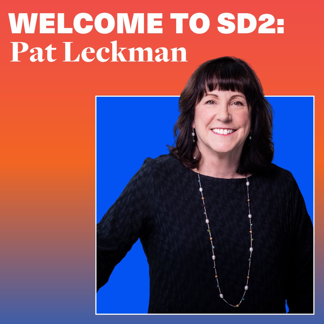 Please join us in welcoming our newest board member, Pat Leckman! Pat is the Chief People Officer at Illumina, where she is responsible for HR strategies. We're excited to see the impact she has on SD2. ❤️💙

Read our press release: bit.ly/3U4eeAQ