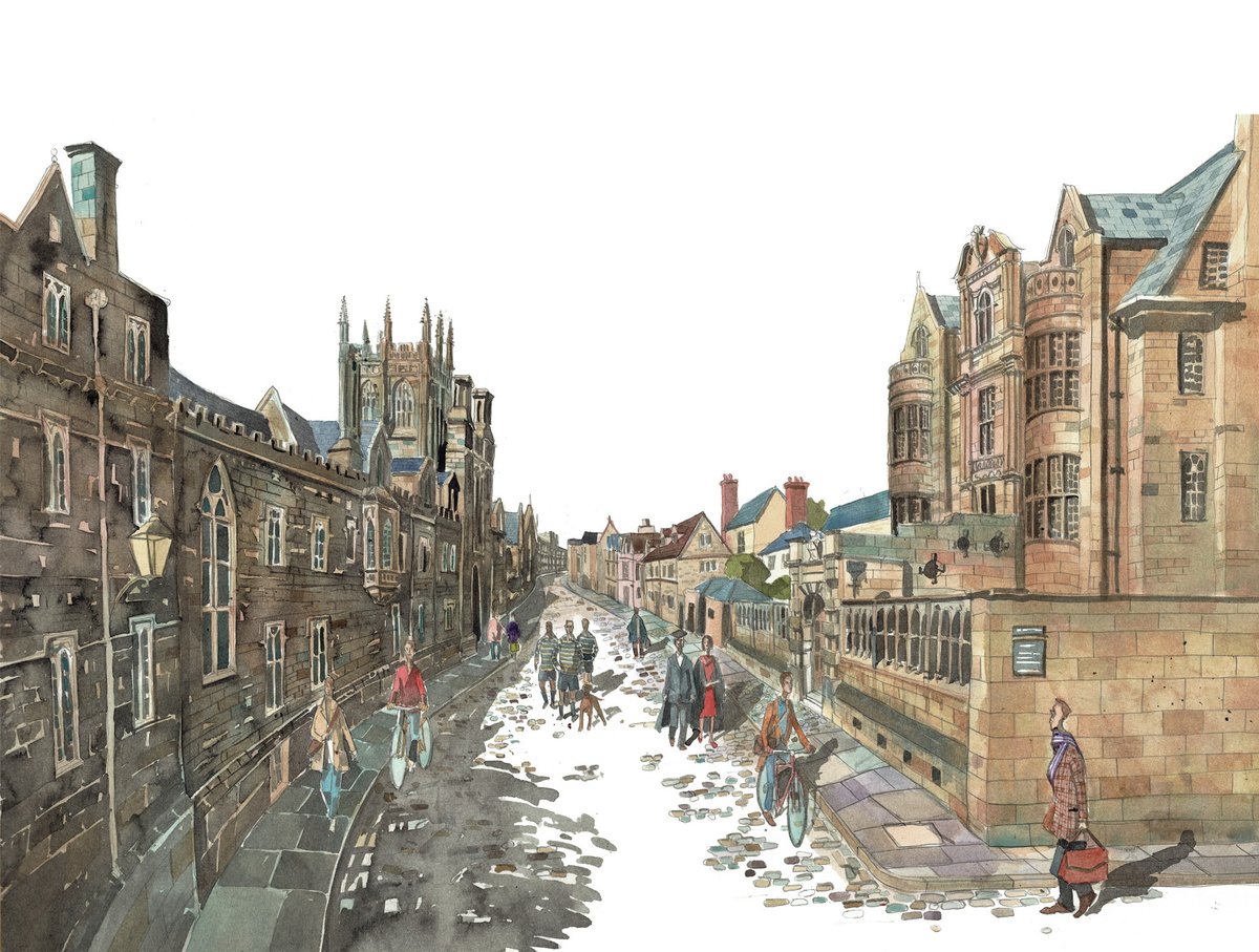 @liams_art heads to Oxford to work on an urban commission.

See more: ow.ly/tGY450Rm1n9

#WEAREILLUSTRATIONX #drawing #reportage #architecture #urban #streetscene #buildings #city #MertonCollege