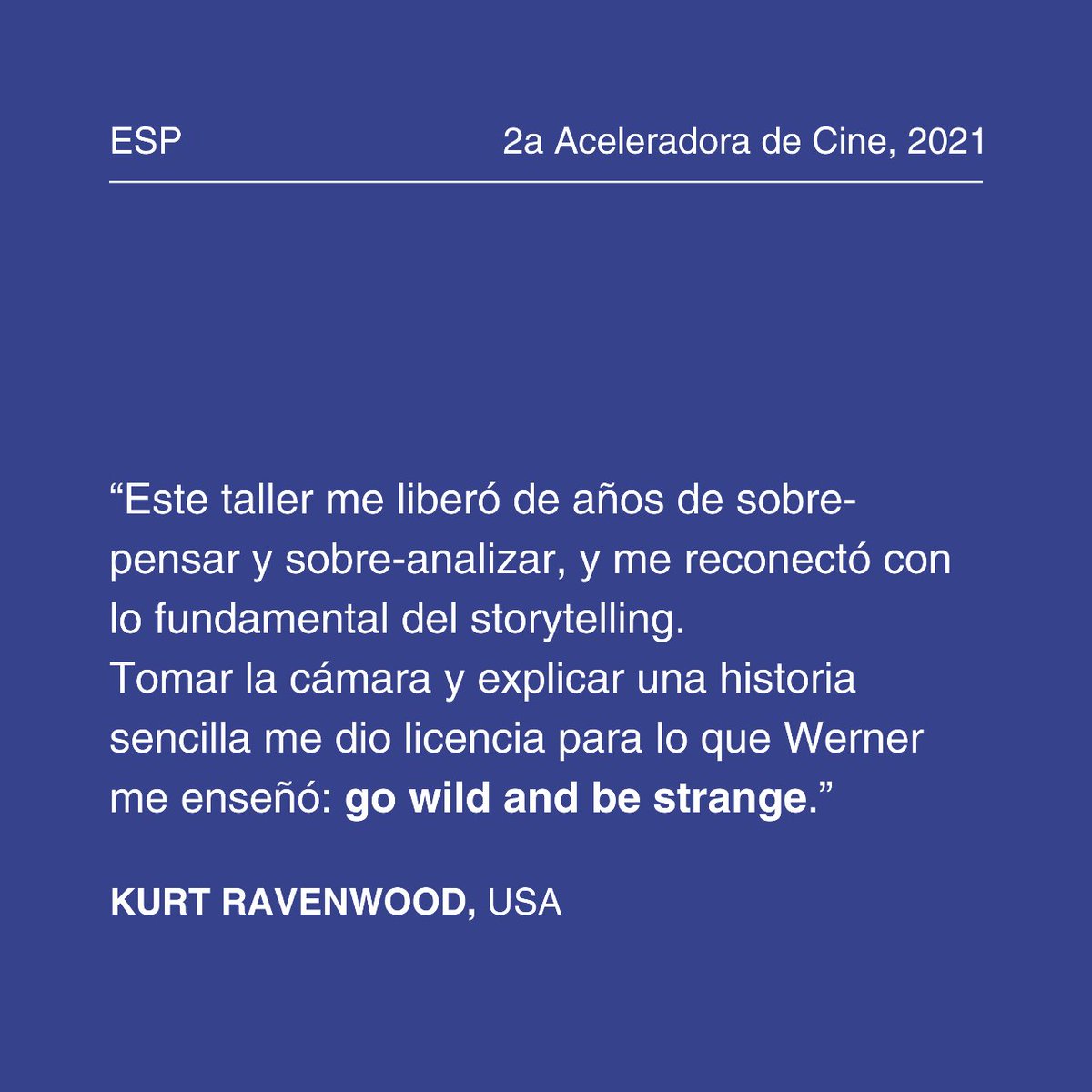 Kurt Ravenwood gave us these words about how he lived the Film Accelerator in 2021.

📣 Film Accelerator 2024 registrations: laselva.coop/en/wernerherzo…
🗓️ Call closes on May 4th

#wernerherzog #peterzeitlinger #cinema #lapalma #volcano #canarias #film #filmaccelerator