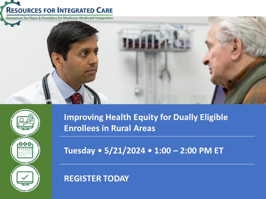 Health plans serving individuals in rural communities who are dually eligible for Medicare and Medicaid face significant health care delivery challenges. Learn how plans can implement strategies to meet the needs of #ruralcommunities on May 21st: ow.ly/5Z3U50RlR7H
