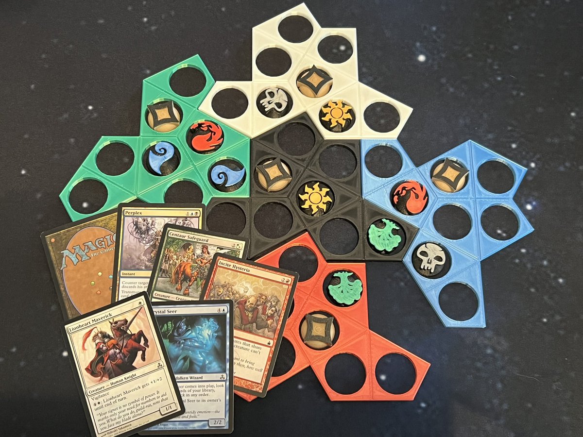 CheekyDingo's tweet image. Sooo......, I fabricated a fun little game concept that uses my mana tokens for Magic the Gathering in combination with any deck of MtG cards into a fun, casual, quick little game:

#Magic #magicthegathering #mana #einsteinpuzzle #Einstein #game #mtg