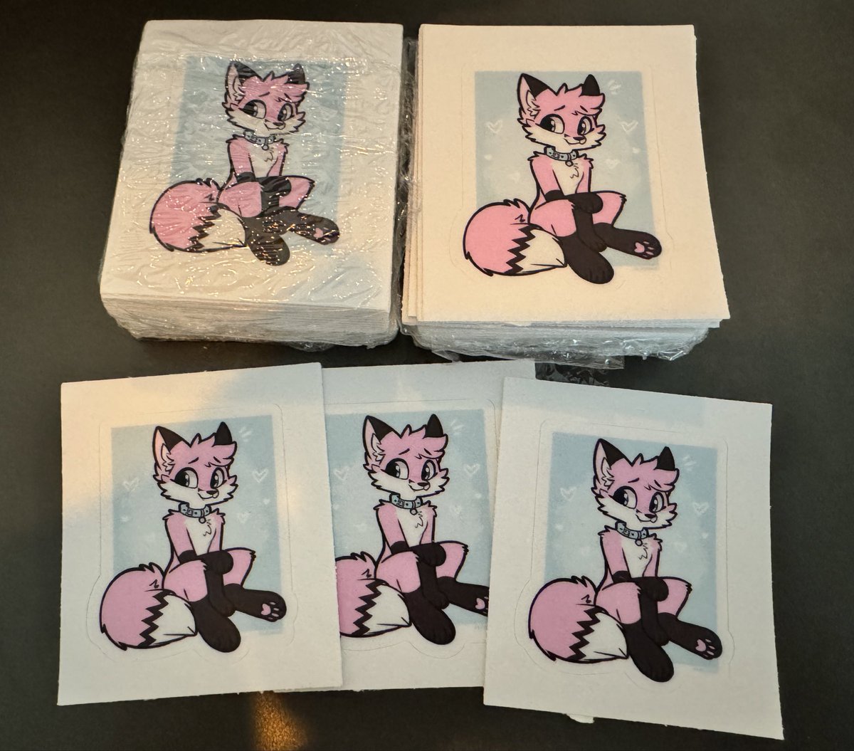 My new PJ stickers arrived! I’ll be giving these out at @FurryWeekend next month. #FWA2024 

Let me know if you’d like one. 🩷

🎨 @jayrnski