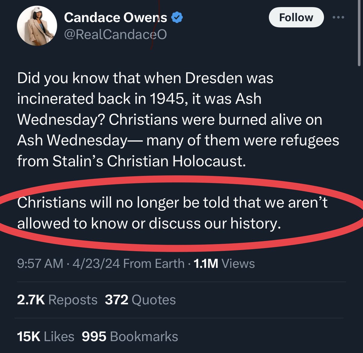 Attention MAGA: Just because you are ignorant of most of history doesn’t mean there is a conspiracy to keep you in the dark. The firebombing of Dresden is one of the most discussed events of all of WW2, and one of the best selling American novels in history