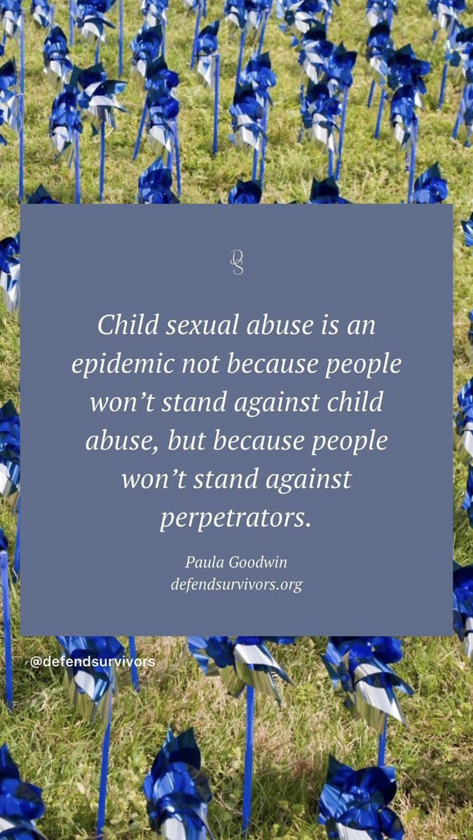 Child sexual abuse is an epidemic not because people won't stand against child abuse, but because people won't stand against perpetrators. #childabuseawarenessmonth #childabusepreventionmonth #CAPM