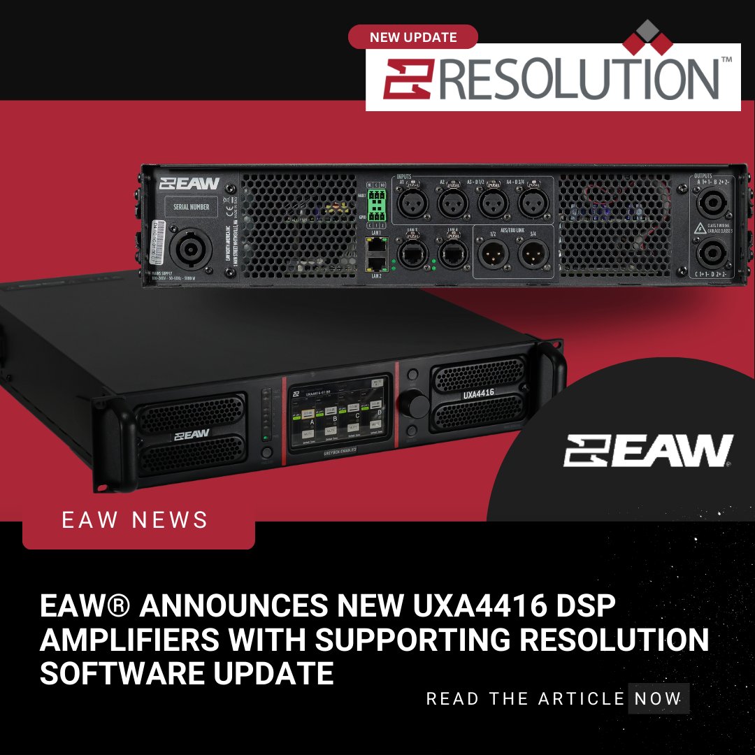 easternacoustic's tweet photo. Introducing UXA4416
βThrough the creation of our own line of amplifiers, we are unifying all EAW system packages,β says TJ Smith, president of EAW.
Read the full article - https://t.co/j88bLfgJ9n
#EAW #EasternAcousticWorks #UXASeries #Takecontrolofyoursound https://t.co/0RXf5MQdxw