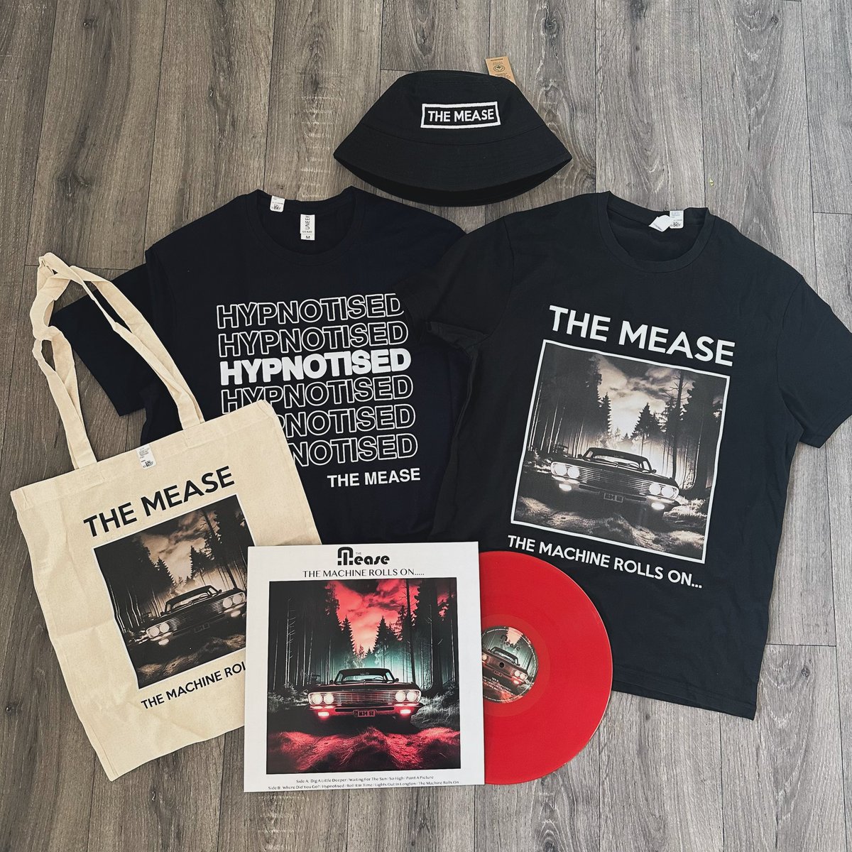 The merch rolls on… All ready for album launch on Friday! The Vic, Derby gig is almost sold out and we’ll have all this merch on sale on the night. Up The Mease!