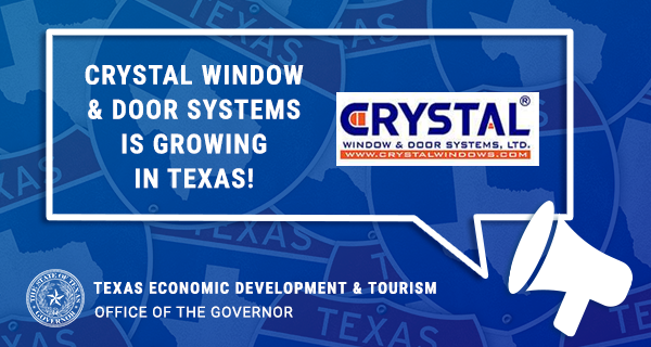 BIG NEWS: @DoorCrystal is growing in Texas with a new advanced #manufacturing facility and regional corporate headquarters in Mansfield. The project is expected to create more than 500 new jobs and $121 million in capital investment: bit.ly/3w3PKjs