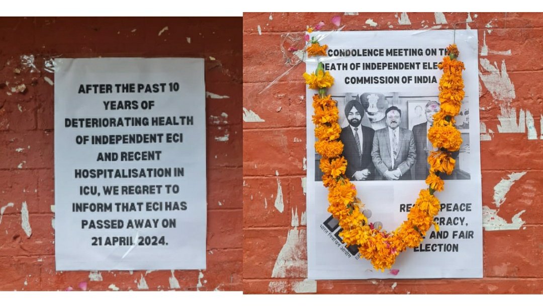 sufiyankhan8660's tweet photo. Students of Delhi University organised a "condolence meeting on the death of the Independent Election commission.
#HateSpeech
#RipElectionCommission https://t.co/WAsWCRVSvf