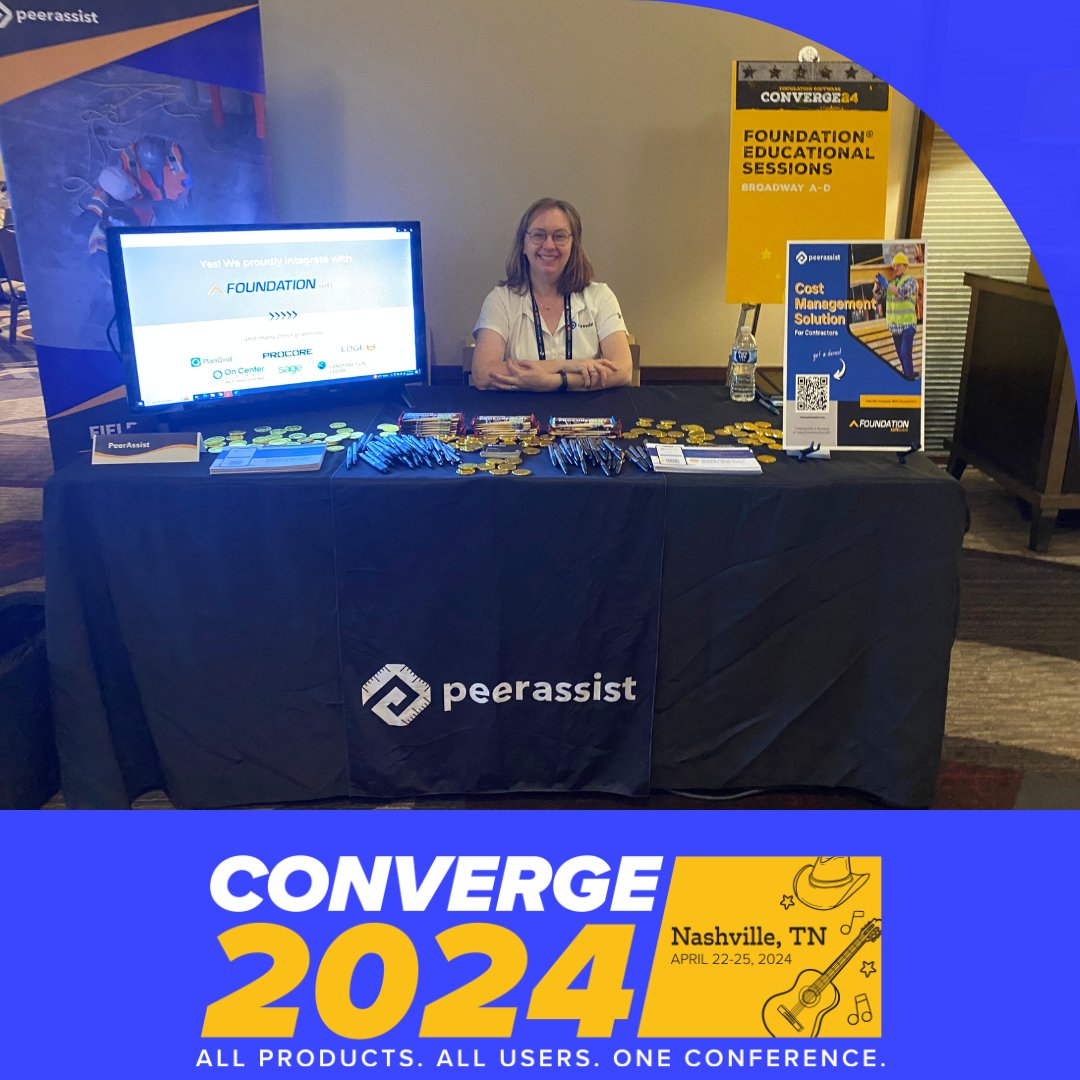 So good to see our customers face to face at the Foundation conference!  Come and say hello, Theresa & Stacey are excited to meet you 🤝 They are located near the educational sessions. @FoundationSoft #converge24 #constructiontechnology #nashville