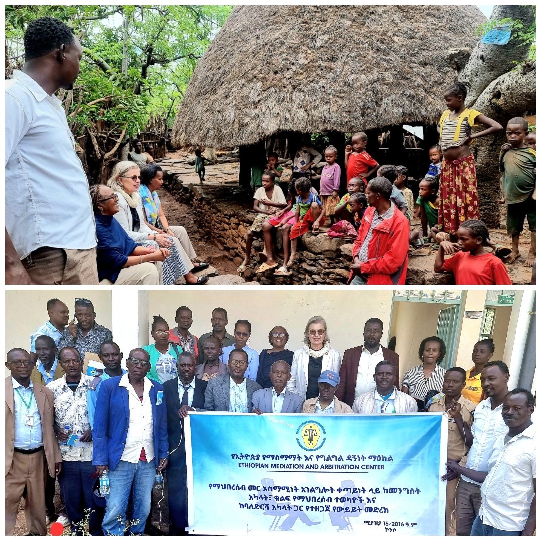 Monitoring visit to #EMAC Ethiopia Mediation and Arbitration Centre community project in #Konso -Southern Ethiopia @FinlandinETH support comes from our #LocalCooperationFund