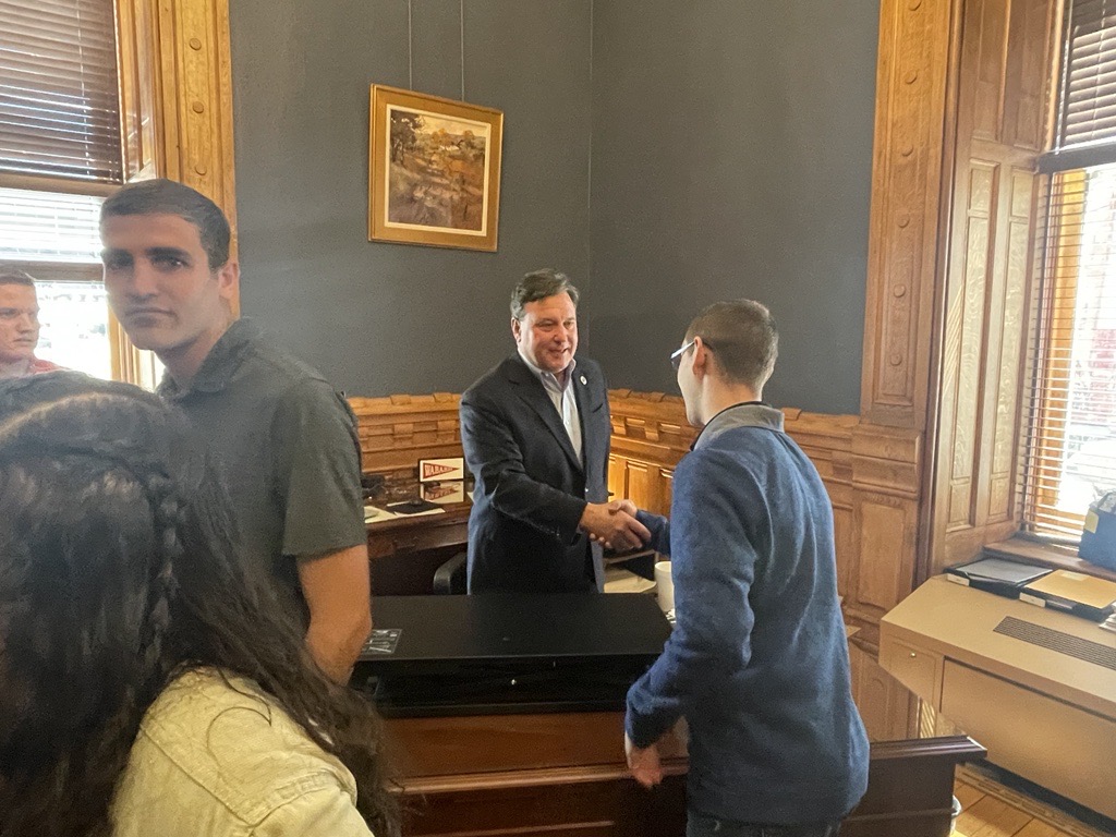 Happy to welcome the Fairhaven Baptist College to our office and the Statehouse. It’s great to see young students joining this sizeable ministry and showing true passion towards their beliefs.
