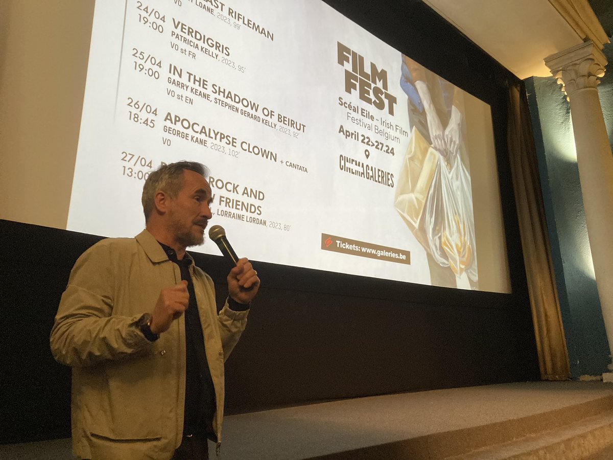 How cool is this? Director of ‘Mickybo and Me’ (that’s 20 years ago kids) dropped by to introduce his movie tonight. Much respect. Delighted to get a chance to meet Terry Loane and hear him introduce ‘The Last Rifleman’.