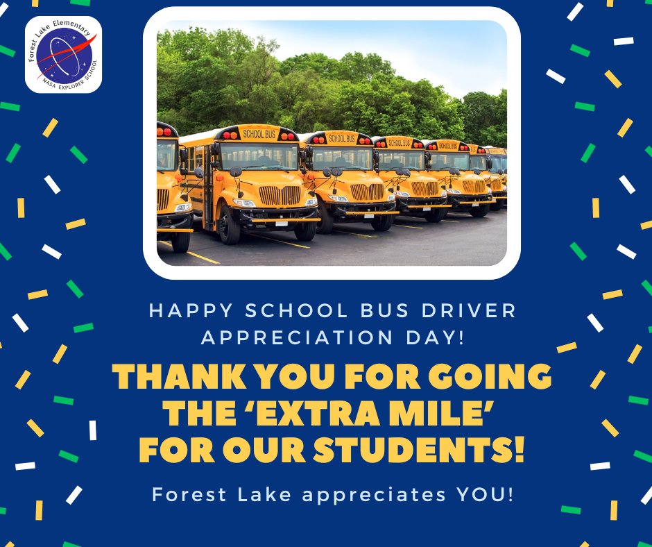 We really appreciate our school bus drivers! Help us celebrate them today! @Bjackson_FLE @Davis_FLE @misshayward_usc @TWilliamsFLE @RichlandTwo