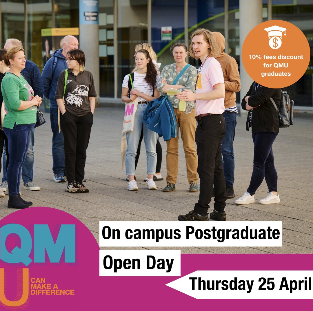 Only two days to go until our Postgraduate Open Evening at QMU! If you're interested in becoming a career in SLT, book your place for Thursday 25th April 5.30-7.30pm. Our talk is at 6pm 🎓 Sign up here: rb.gy/hrvy2k @QMUniversity @rcslt @rcsltscot