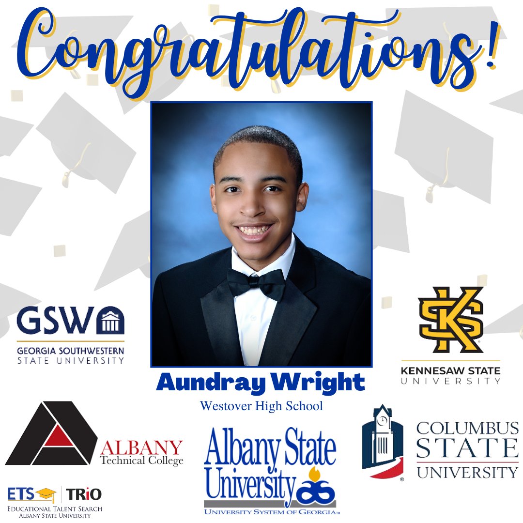 🚨 Amazing Scholar Alert!! 🚨
So nice, we had to post it twice! Congratulations to our very own, Aundray Wright, on being accepted into 5 institutions! 🎉🎓👏
#asuets #albanystateuniversity #educationaltalentsearch #georgiatrio #trioworks #graduationmatters