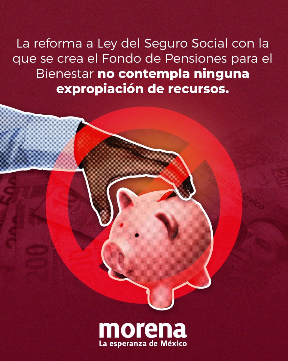 SoyPedroOrtega's tweet photo. 🚨¡Que no te engañen los del #PRIAN y ayúdame a compartir! 

TUS AHORROS ESTÁN PROTEGIDOS y buscamos que tu pensión sea del 100% de tu último salario. 

#PedroOrtega 🦾
#DiputadoDeLaInclusión
#MORENA https://t.co/juXAYnYz57