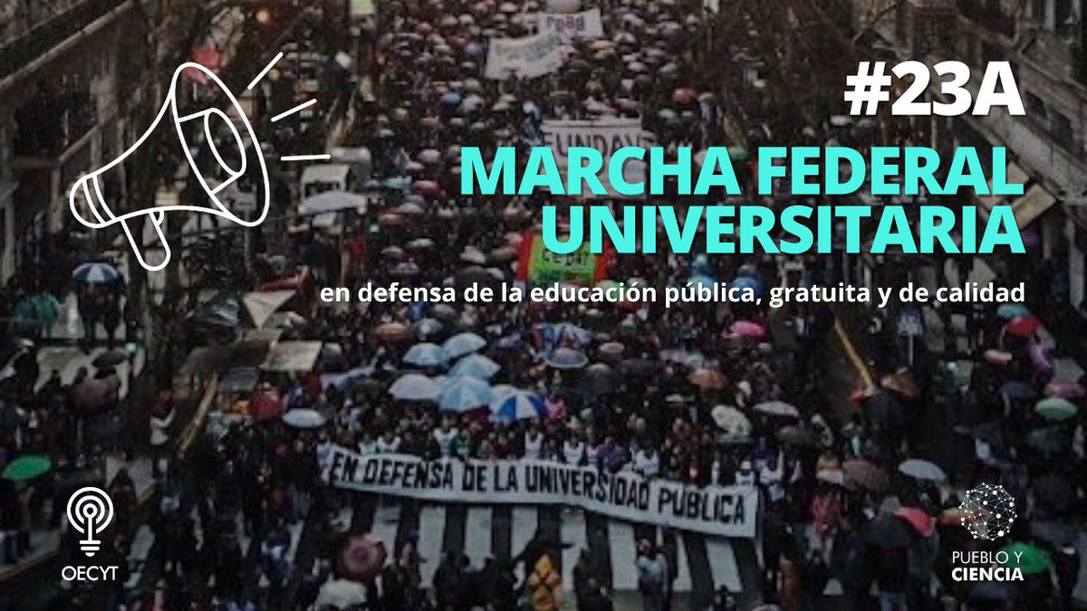 oecyt_arg's tweet photo. #SinEducacionPublicaNoHayFuturo
#UniversidadPublicaYGratuita https://t.co/AvsZMVuH8s