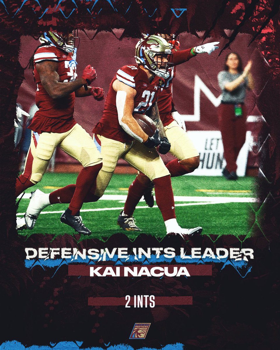 N A C U A 💥 @KaiNacua leads the league in interceptions 😤