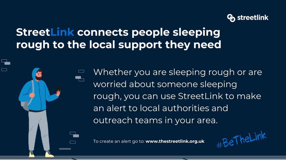 Worried about someone sleeping rough? Let us know on thestreetlink.org.uk. 📞 In an emergency call 999 for an ambulance 🚑